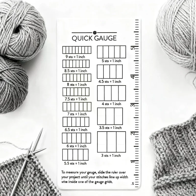 Quick Gauge Ruler,Gauge Ruler For Knitting And Crochet,No Counting Needed,Easy To Measure Stitch Gauges For Sewing, Knitting
Quick Gauge Ruler,Gauge Ruler For Knitting And Crochet,No Counting Needed,Easy To Measure Stitch Gauges For Sewing, Knitting