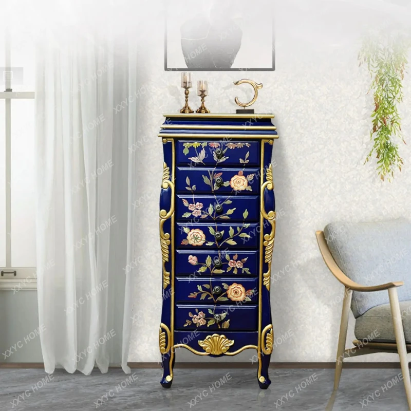 Retro Jewelry Cabinet Solid Wood Handmade Painted Style Bedroom Drawer Decorative Jewelry Chest
Retro Jewelry Cabinet Solid Wood Handmade Painted Style Bedroom Drawer Decorative Jewelry Chest