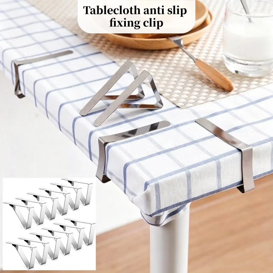 Stainless steel tablecloth clip, fixed clip, perfect for family weddings, gatherings, indoor and outdoor camping, and picnics
Stainless steel tablecloth clip, fixed clip, perfect for family weddings, gatherings, indoor and outdoor camping, and picnics