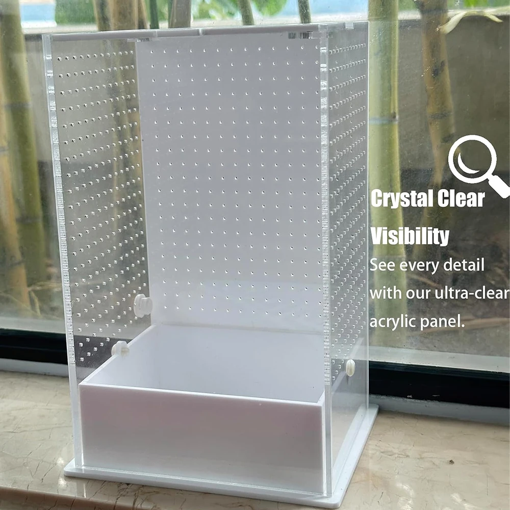 Breathable Reptile Breeding Box Magnetic Lid Door Insect Hatching Container Box Spider Rearing Incubator Small Pet Habitat Cage
Breathable Reptile Breeding Box Magnetic Lid Door Insect Hatching Container Box Spider Rearing Incubator Small Pet Habitat Cage