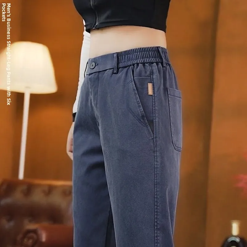 Loose Straight Leg Casual Pants for Men Six ket Busin Long Trousers Spring Autumn Faionable Personali Casual Wear
Loose Straight Leg Casual Pants for Men Six ket Busin Long Trousers Spring Autumn Faionable Personali Casual Wear