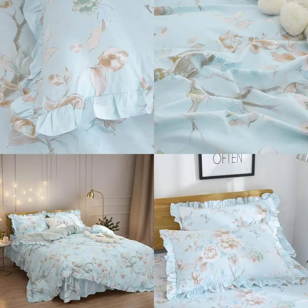 Элитный комплект постельного белья из египетского хлопка (800 нитей), размер Full, с принтом «Синий птицеловец» в стиле шебби-шик и юбкой для кровати
Элитный комплект постельного белья из египетского хлопка (800 нитей), размер Full, с принтом «Синий птицеловец» в стиле шебби-шик и юбкой для кровати