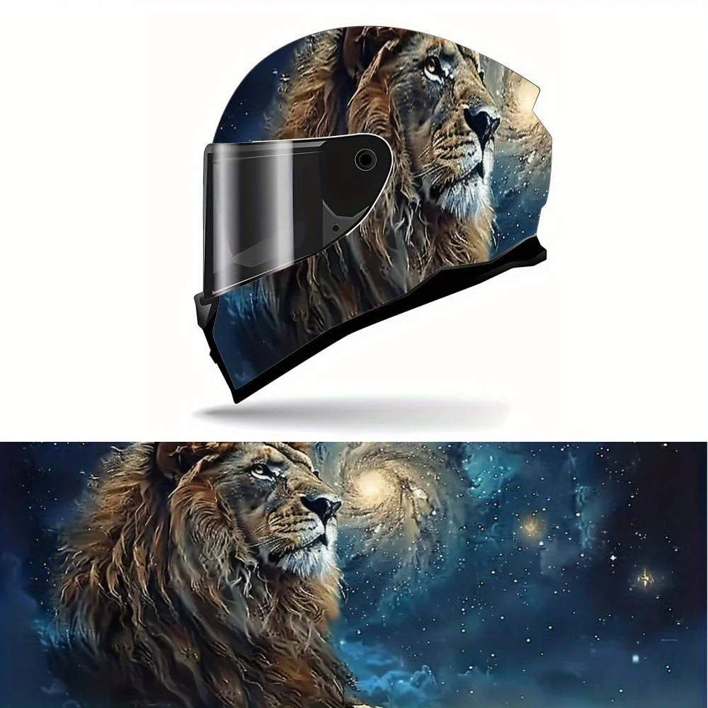 Starry Sky Lion Full Helmet Sticker - Durable PVC Motorcycle Racing Graphic Sticker, Perfect Gift for Riding Lovers, Helmet Love
Starry Sky Lion Full Helmet Sticker - Durable PVC Motorcycle Racing Graphic Sticker, Perfect Gift for Riding Lovers, Helmet Love
