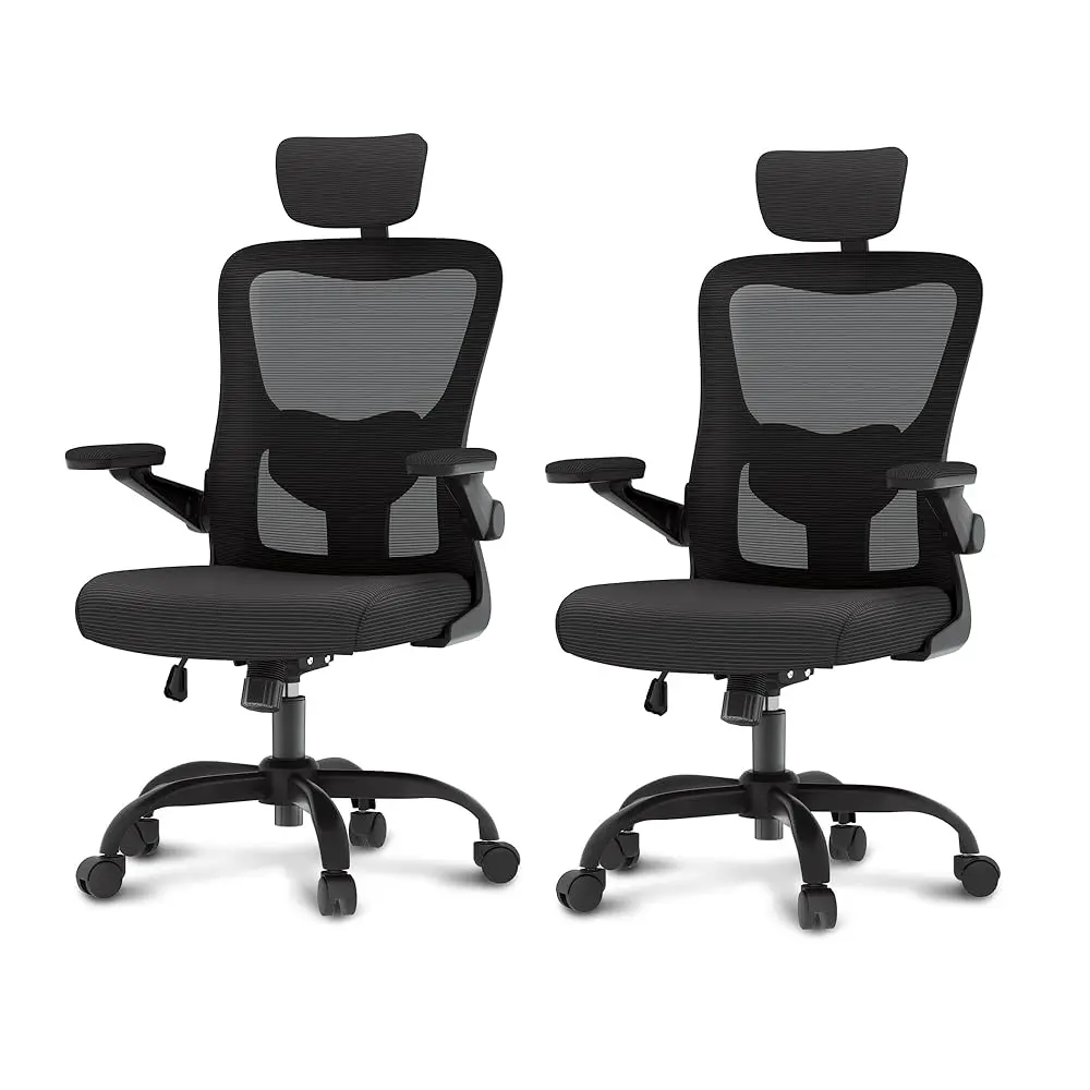 Ergonomic Office Chairs Mesh Computer Desk Chair With 3D Flip-Up Armrests Adjustable Headrest And Lumbar Support Comfy High Ba
Ergonomic Office Chairs Mesh Computer Desk Chair With 3D Flip-Up Armrests Adjustable Headrest And Lumbar Support Comfy High Ba