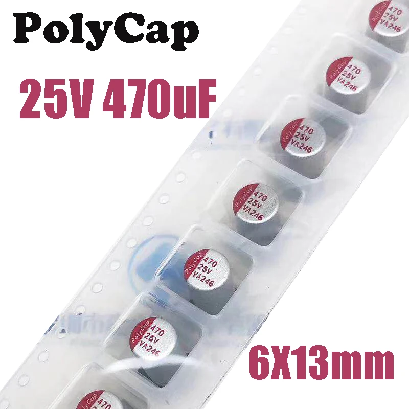 Полимерный конденсатор PolyCap 470 мкФ 25В 6x13мм SMD, твердотельный, 25В 470 мкФ
Полимерный конденсатор PolyCap 470 мкФ 25В 6x13мм SMD, твердотельный, 25В 470 мкФ