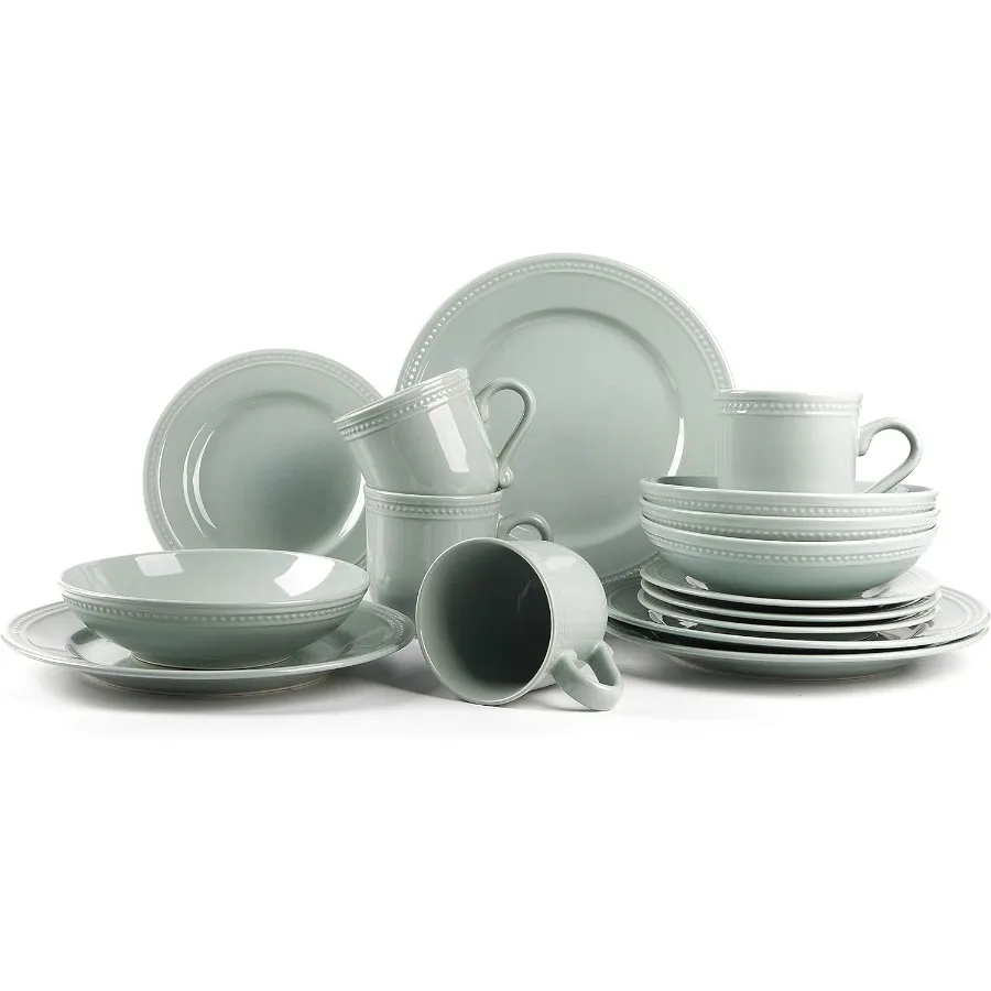 Pearl Dots Stoneware Dinnerware Set 16pc Set Teal
Pearl Dots Stoneware Dinnerware Set 16pc Set Teal