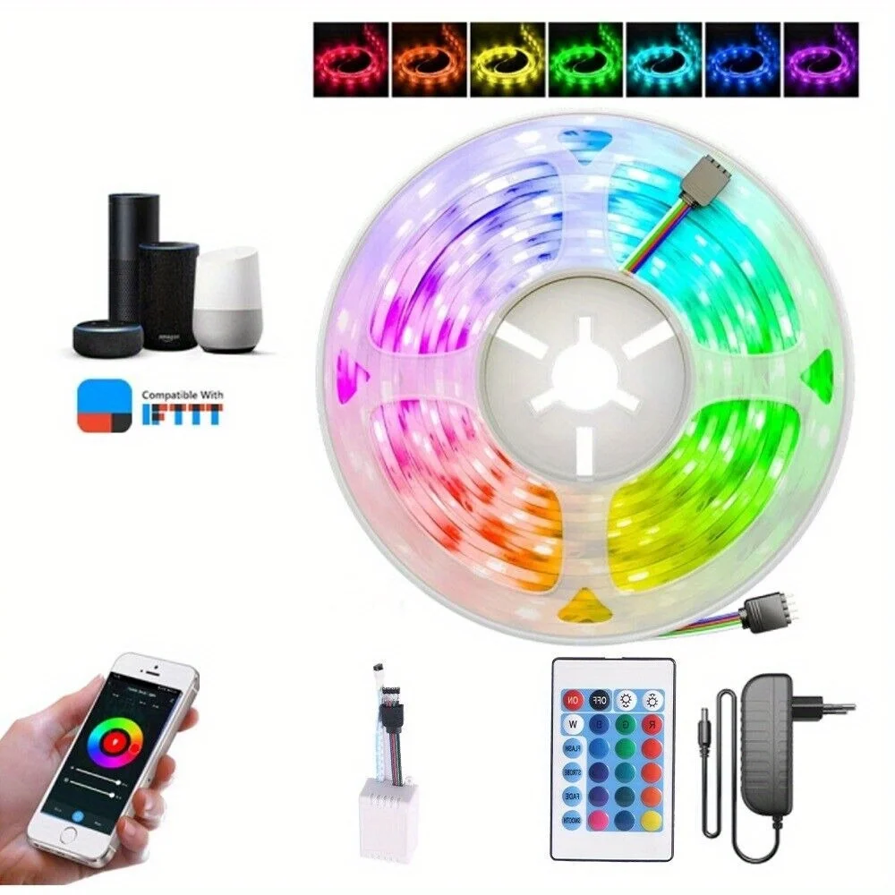 Светодиодные ленты 16,4/32,8 фута RGB Комнатные светильники 5050 Светодиодные ленты Изменение цвета
Светодиодные ленты 16,4/32,8 фута RGB Комнатные светильники 5050 Светодиодные ленты Изменение цвета