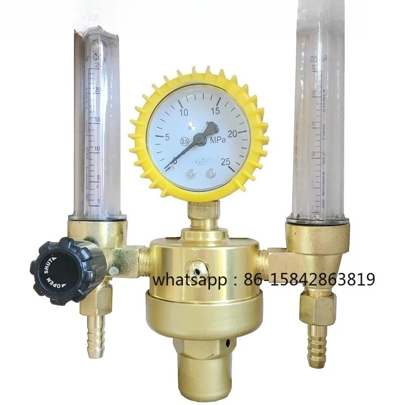 Double tube ar-gon meter one to two double head ar-gon pressure reducing valve double flowmeter
Double tube ar-gon meter one to two double head ar-gon pressure reducing valve double flowmeter