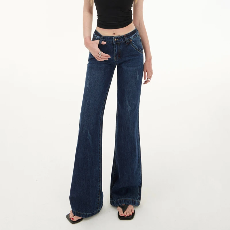 KSTUN Women's Jeans Low Waist Bell Bottom Jeans Boot Cut Flared Pants Scratched Casual Vintage Women's Trousers Dark Blue Jeans
KSTUN Women's Jeans Low Waist Bell Bottom Jeans Boot Cut Flared Pants Scratched Casual Vintage Women's Trousers Dark Blue Jeans