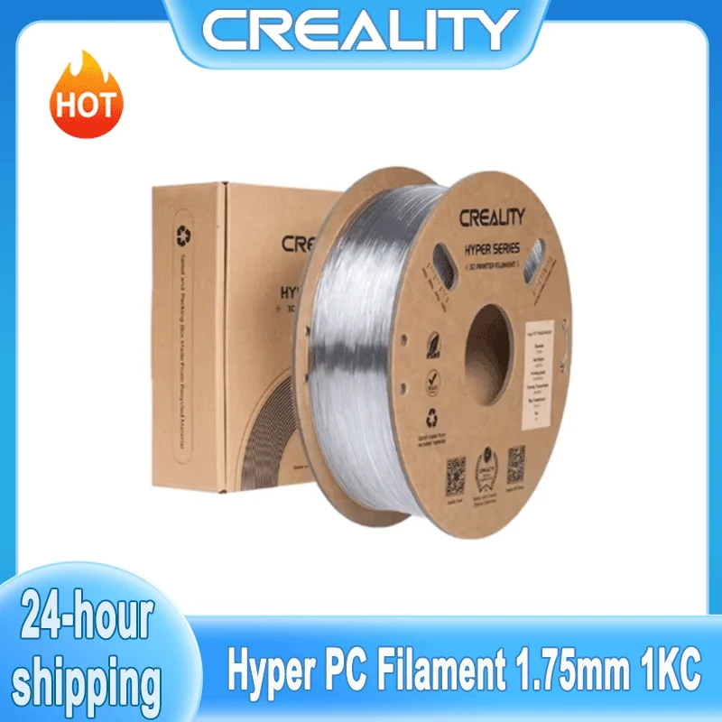 Creality Hyper PC 3D Printer Filament 1.75mm 1KG Transparent Rigid High Heat Resistant Tough New for All 3D Printers
Creality Hyper PC 3D Printer Filament 1.75mm 1KG Transparent Rigid High Heat Resistant Tough New for All 3D Printers