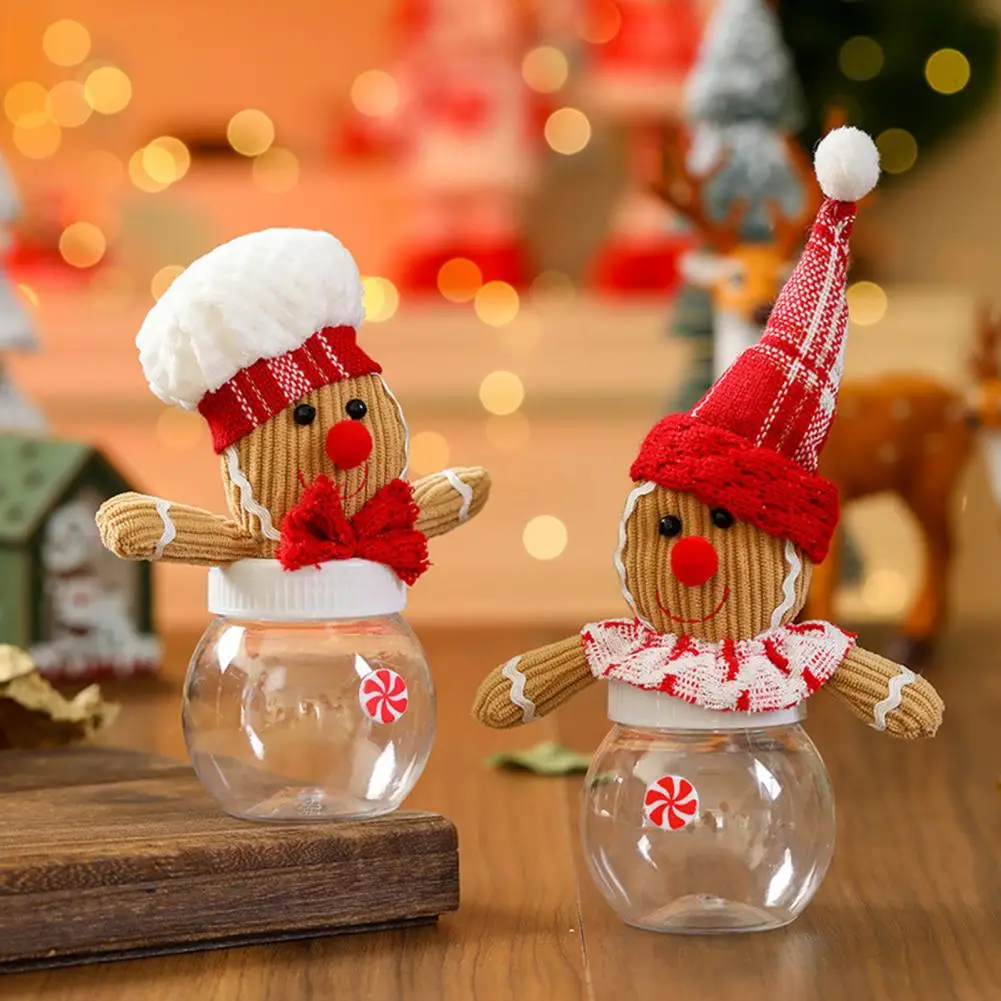Gingerbread Plastic Candy Jars Cute Cartoon Christmas Candy Box Treat Jar Holiday Decor for Candy Cookie Goody Tea Storage
Gingerbread Plastic Candy Jars Cute Cartoon Christmas Candy Box Treat Jar Holiday Decor for Candy Cookie Goody Tea Storage