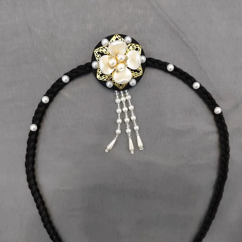 Fashion Flower Hanbok Wig Headdress Tassel Traditional Korea Ethnic Style Hairband Beaded Pearl Stage Dance Hair Hoop Wedding
Fashion Flower Hanbok Wig Headdress Tassel Traditional Korea Ethnic Style Hairband Beaded Pearl Stage Dance Hair Hoop Wedding