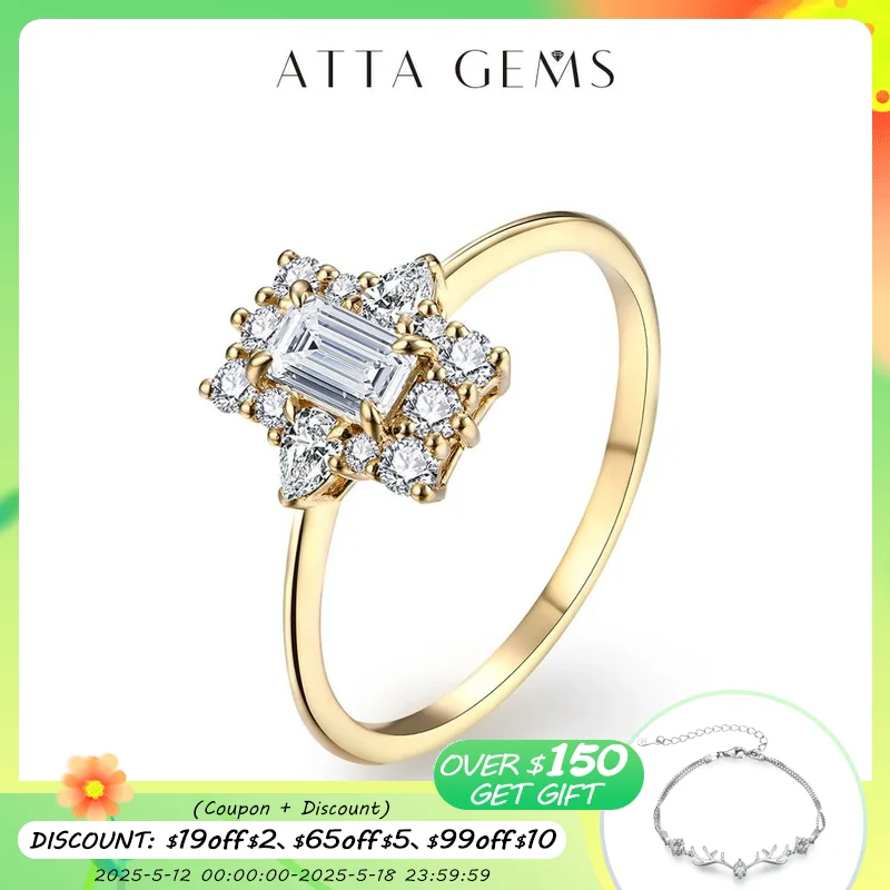 ATTAGEMS Luxurly Octagon Cut 5*3mm Moissanite Ring Solid 925 Sterling Silver for Women D/VVS1 Diamond Ring for Engagement Gifts
ATTAGEMS Luxurly Octagon Cut 5*3mm Moissanite Ring Solid 925 Sterling Silver for Women D/VVS1 Diamond Ring for Engagement Gifts