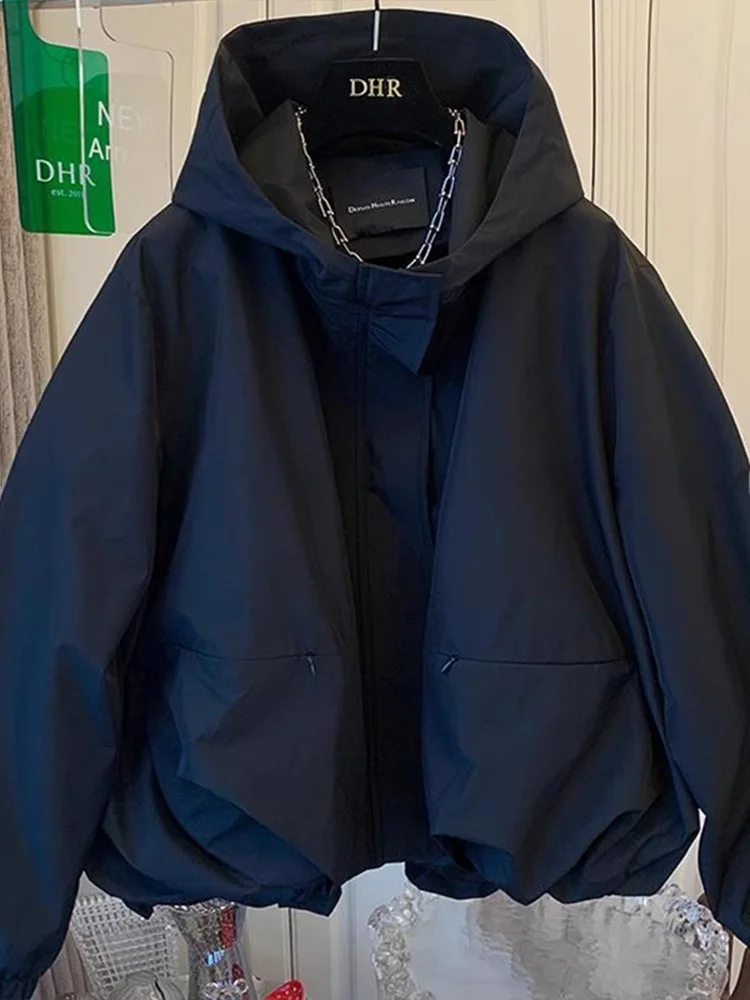 Women's Casual Loose Fit Hooded Open Cardigan Jaet Breathable Long Sve Pure Color Spring Autumn Faionable Versatile Top
Women's Casual Loose Fit Hooded Open Cardigan Jaet Breathable Long Sve Pure Color Spring Autumn Faionable Versatile Top