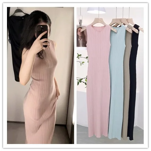 2025 Summer Round Neck Sleeveless Split Vest Skirt Dress Long Dress
2025 Summer Round Neck Sleeveless Split Vest Skirt Dress Long Dress