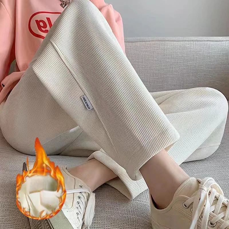 Pregnant Woman Winter Belly Pants Thick Warm High Waist Ankle-length Corduroy Trousers with Fleece Maternity Straight Trousers
Pregnant Woman Winter Belly Pants Thick Warm High Waist Ankle-length Corduroy Trousers with Fleece Maternity Straight Trousers