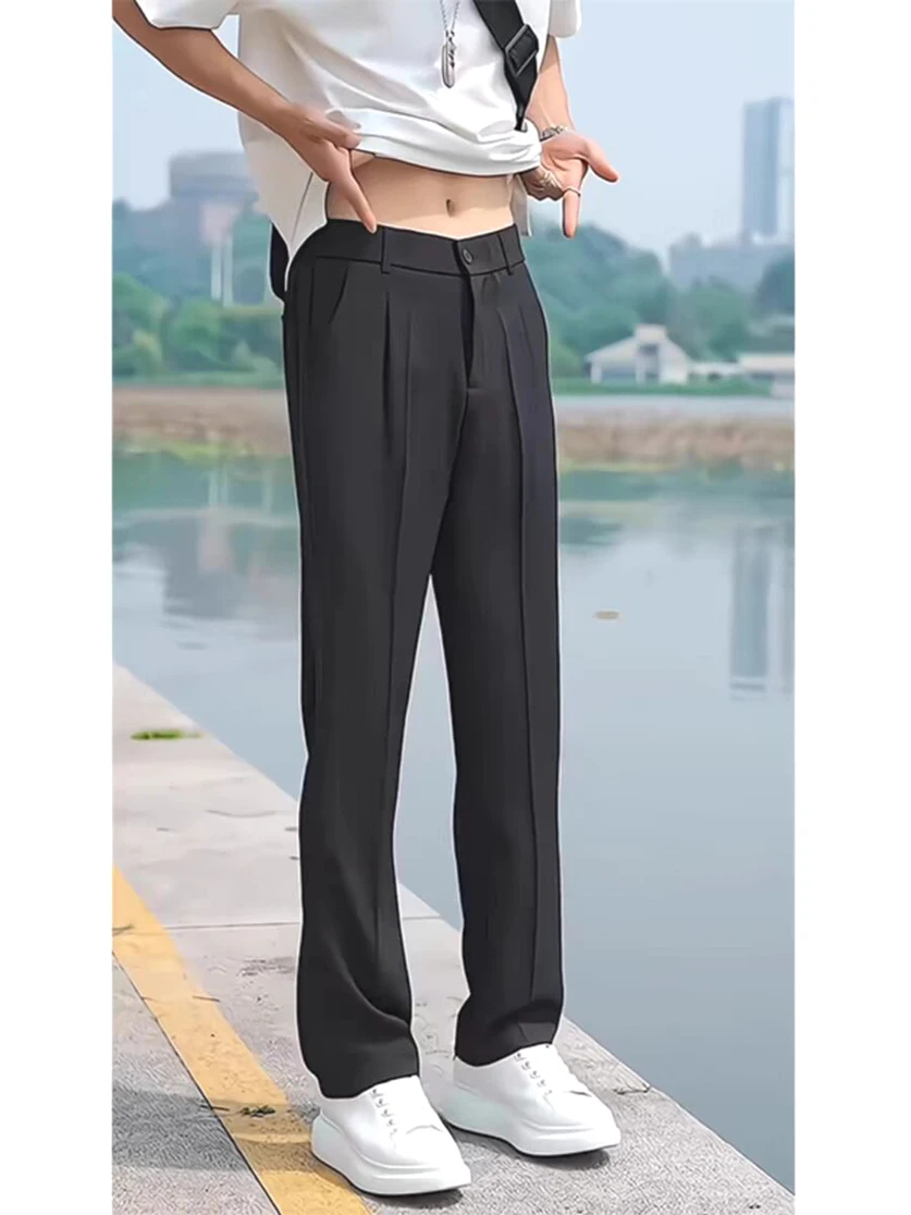 Мужские повседневные брюки свободного кроя с прямыми штанинами, не мнущиеся, с удобной эластичной талией, длинные, модные, для делового стиля
Мужские повседневные брюки свободного кроя с прямыми штанинами, не мнущиеся, с удобной эластичной талией, длинные, модные, для делового стиля