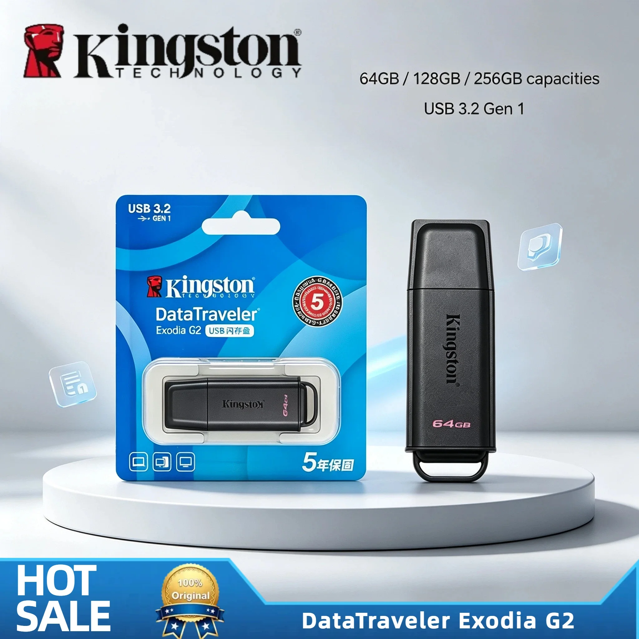 Kingston DataTraveler Exodia 64GB 128GB 256GB 512GB USB 3.2 DTXG2 Pen Drive U Disk Memory Stick for Computer Pro
Kingston DataTraveler Exodia 64GB 128GB 256GB 512GB USB 3.2 DTXG2 Pen Drive U Disk Memory Stick for Computer Pro