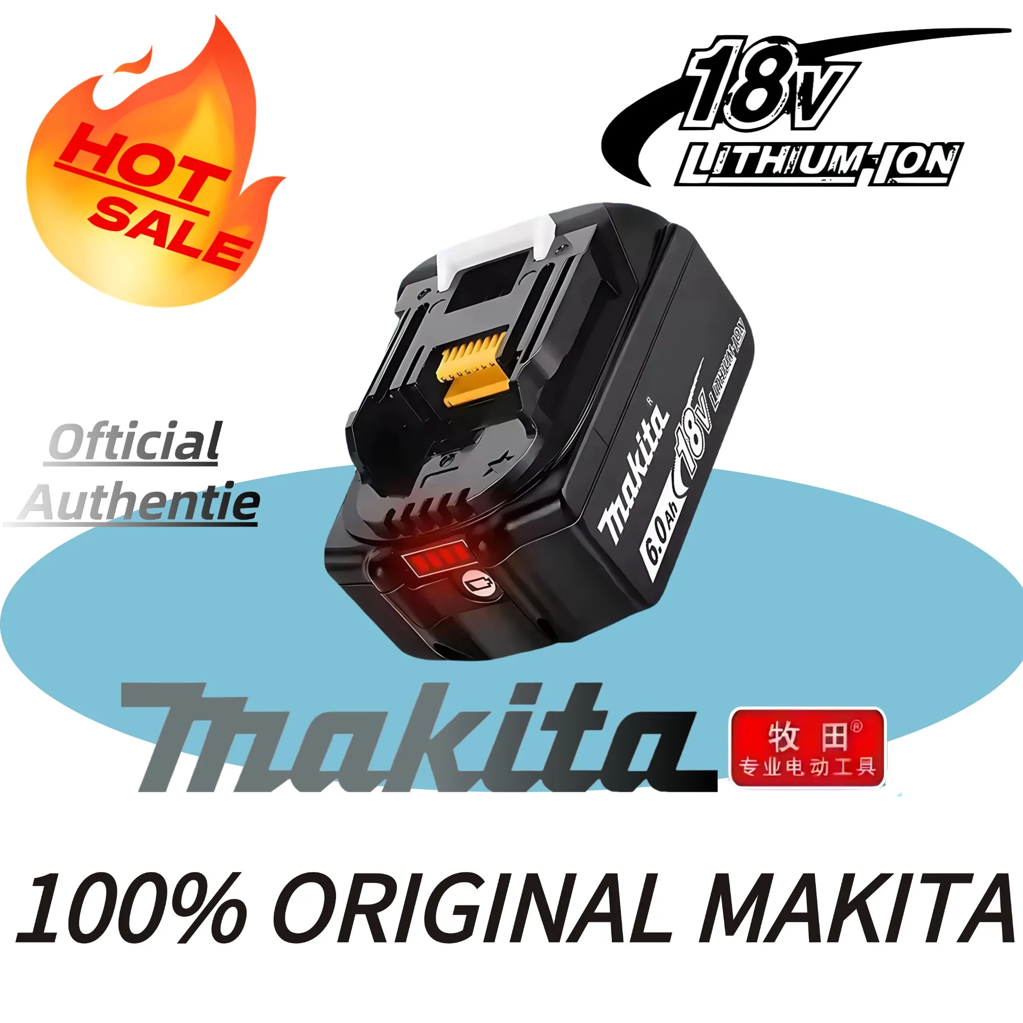 Makita 18V 6Ah 18650 batteries for Makita DTD173,DGA404,DHW180 Cordless Washer,DHR242,Impact Driver Drill,Screwdrive power tools
Makita 18V 6Ah 18650 batteries for Makita DTD173,DGA404,DHW180 Cordless Washer,DHR242,Impact Driver Drill,Screwdrive power tools