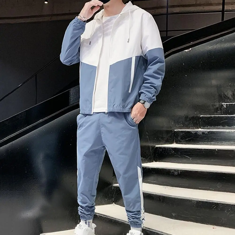 Men Tracksuit Casual Joggers Hooded Sports Coat Pants Set Sportswear Jackets Pants 2 Piece Set Color Block Running Sports Suit
Men Tracksuit Casual Joggers Hooded Sports Coat Pants Set Sportswear Jackets Pants 2 Piece Set Color Block Running Sports Suit