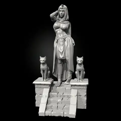 38mm 50mm 75mm Kleopatra Königin von Ägypten Harz Soldat 3D gedruckt Selbstmontage Figuren DIY Malerei Miniaturen