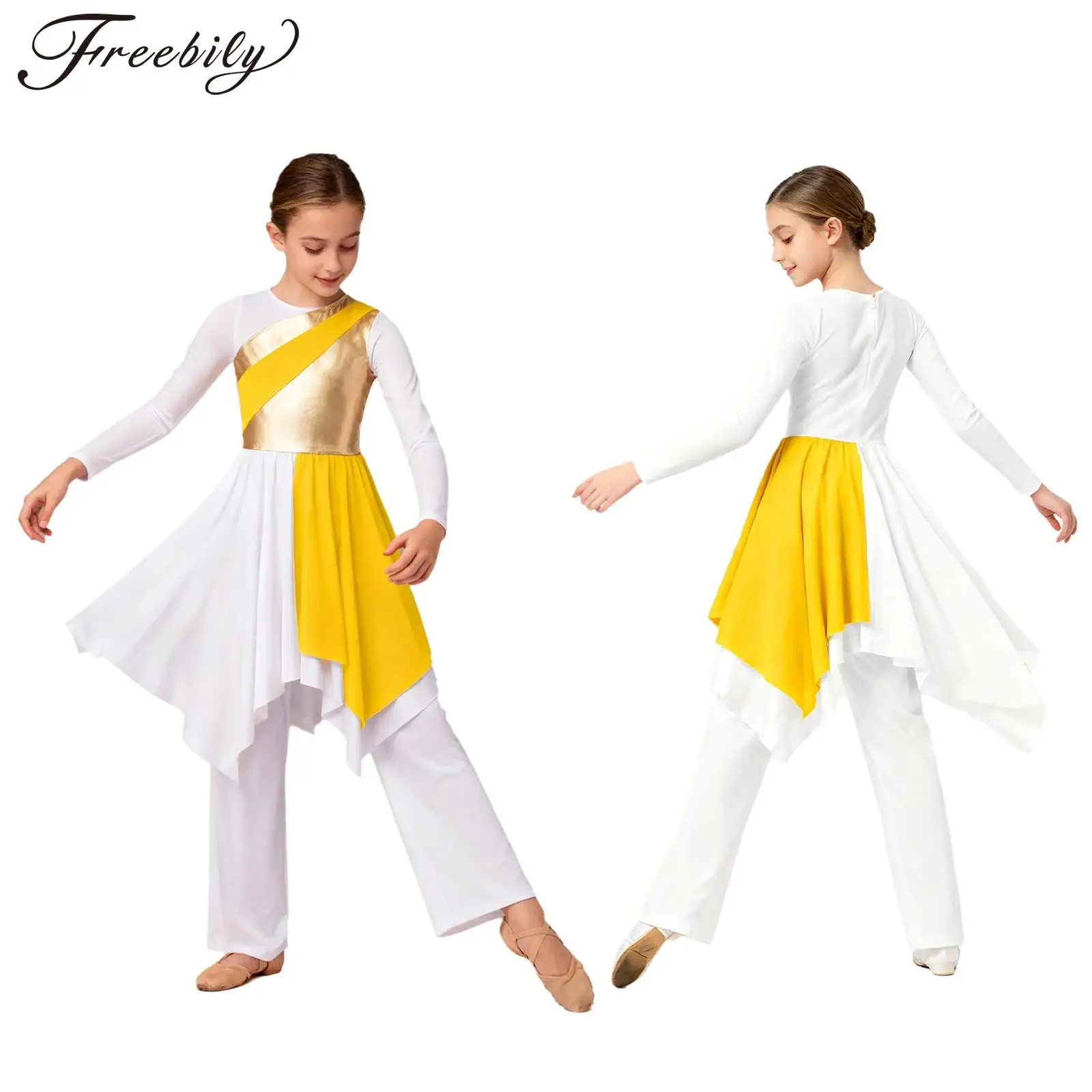 Детское платье для литургического поклонения с длинными рукавами для девочек, лирическое танцевальное платье со штанами, костюм для церковного хора, сценический костюм, танцевальная одежда
Детское платье для литургического поклонения с длинными рукавами для девочек, лирическое танцевальное платье со штанами, костюм для церковного хора, сценический костюм, танцевальная одежда