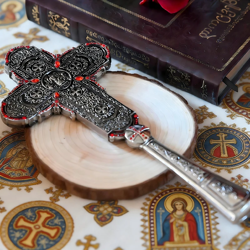 New Traditional Multi-Layered Orthodox Blessing Cross with Black Finish and Red Accents for Faithful Followers and Sacred Decor
New Traditional Multi-Layered Orthodox Blessing Cross with Black Finish and Red Accents for Faithful Followers and Sacred Decor
