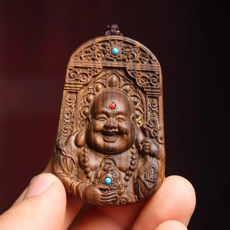 Retro wood carved Buddha plaque smiling face Maitreya Buddha hanging ornament amulet accessories exquisite handicraft
Retro wood carved Buddha plaque smiling face Maitreya Buddha hanging ornament amulet accessories exquisite handicraft