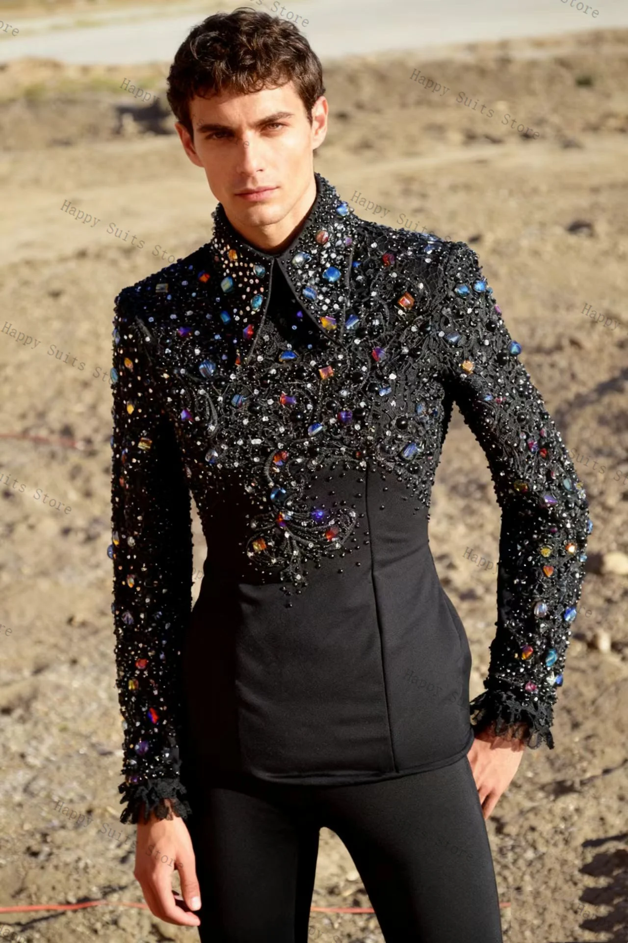 Crystals Black Men Suit Set 2 Pcs Groom Blazer+Cotton Pants Trousers Formal Office Coat Wedding Tuxedo Customized Jacket Outfit
Crystals Black Men Suit Set 2 Pcs Groom Blazer+Cotton Pants Trousers Formal Office Coat Wedding Tuxedo Customized Jacket Outfit