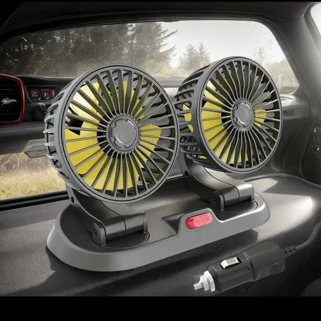 new Dual Head Car Fan 5V 12V 24V Speeds Adjustable Auto Air Cooler Wind Regulator Car Interior Cooling Accessories
new Dual Head Car Fan 5V 12V 24V Speeds Adjustable Auto Air Cooler Wind Regulator Car Interior Cooling Accessories