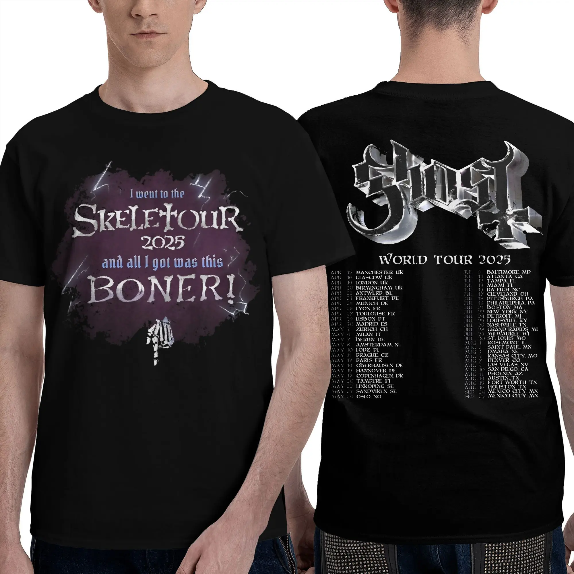 Men Women's Ghost 2025 Band World Tour T-Shirt Apparel Funny 100% Cotton Heavy Metal Rock Music T Shirt Tee Clothing Printed
Men Women's Ghost 2025 Band World Tour T-Shirt Apparel Funny 100% Cotton Heavy Metal Rock Music T Shirt Tee Clothing Printed