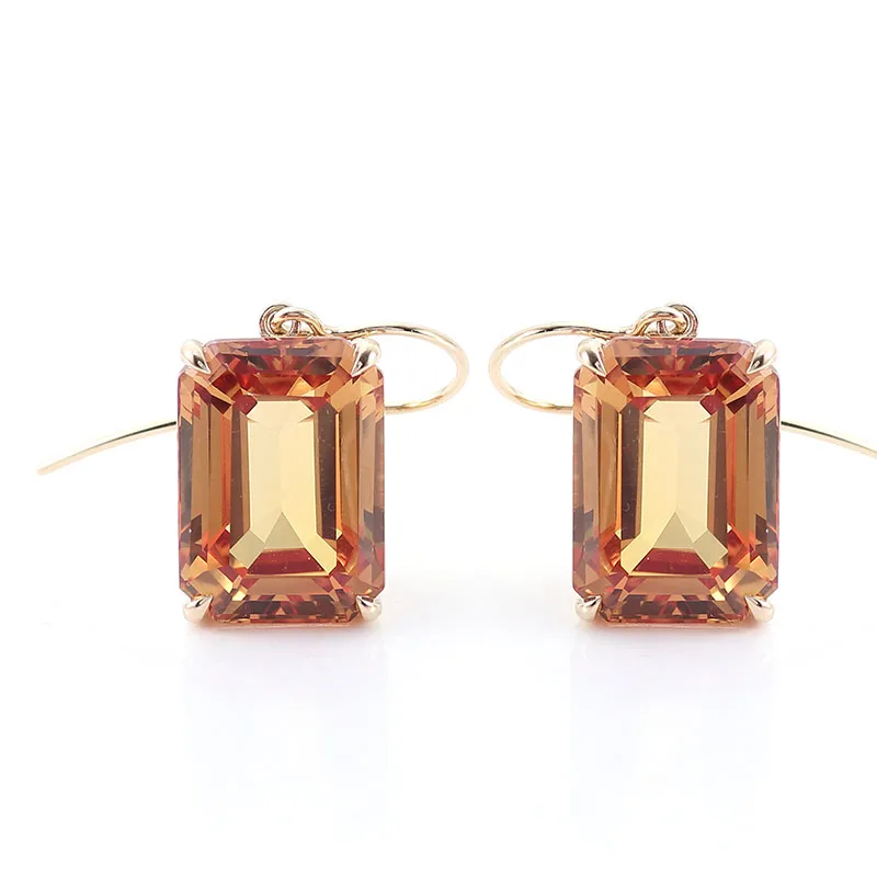 Provence 14K Yellow Gold Solitaire Dangle Earrings With 10*14mm Emerald Corundum For Lady‘s Jewelry Attractive Earrings Gift
Provence 14K Yellow Gold Solitaire Dangle Earrings With 10*14mm Emerald Corundum For Lady‘s Jewelry Attractive Earrings Gift