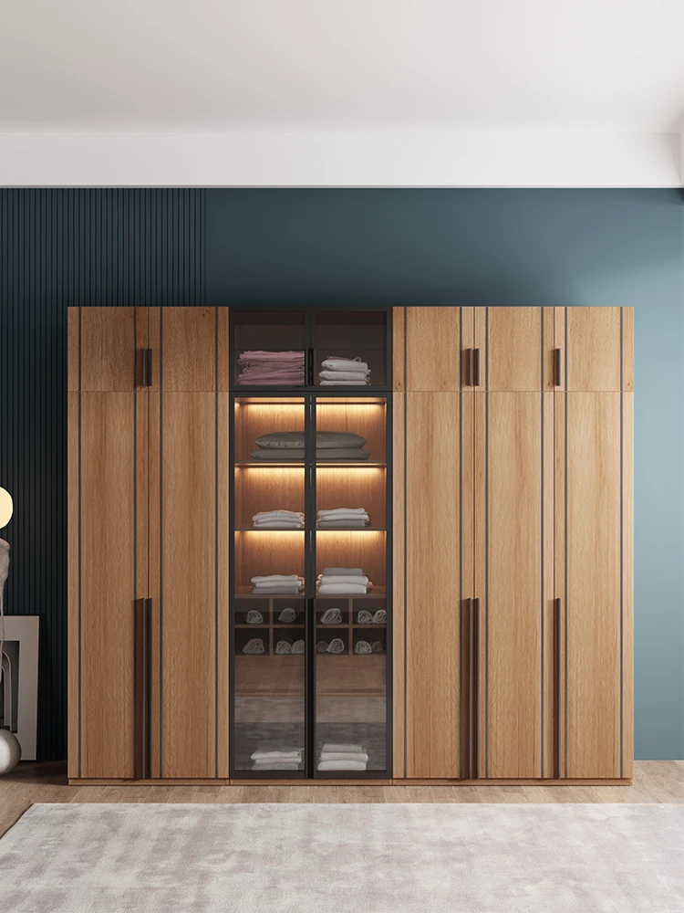 Nordic solid wood wardrobe light luxury wardrobe combination modern simple whole glass wardrobe
Nordic solid wood wardrobe light luxury wardrobe combination modern simple whole glass wardrobe