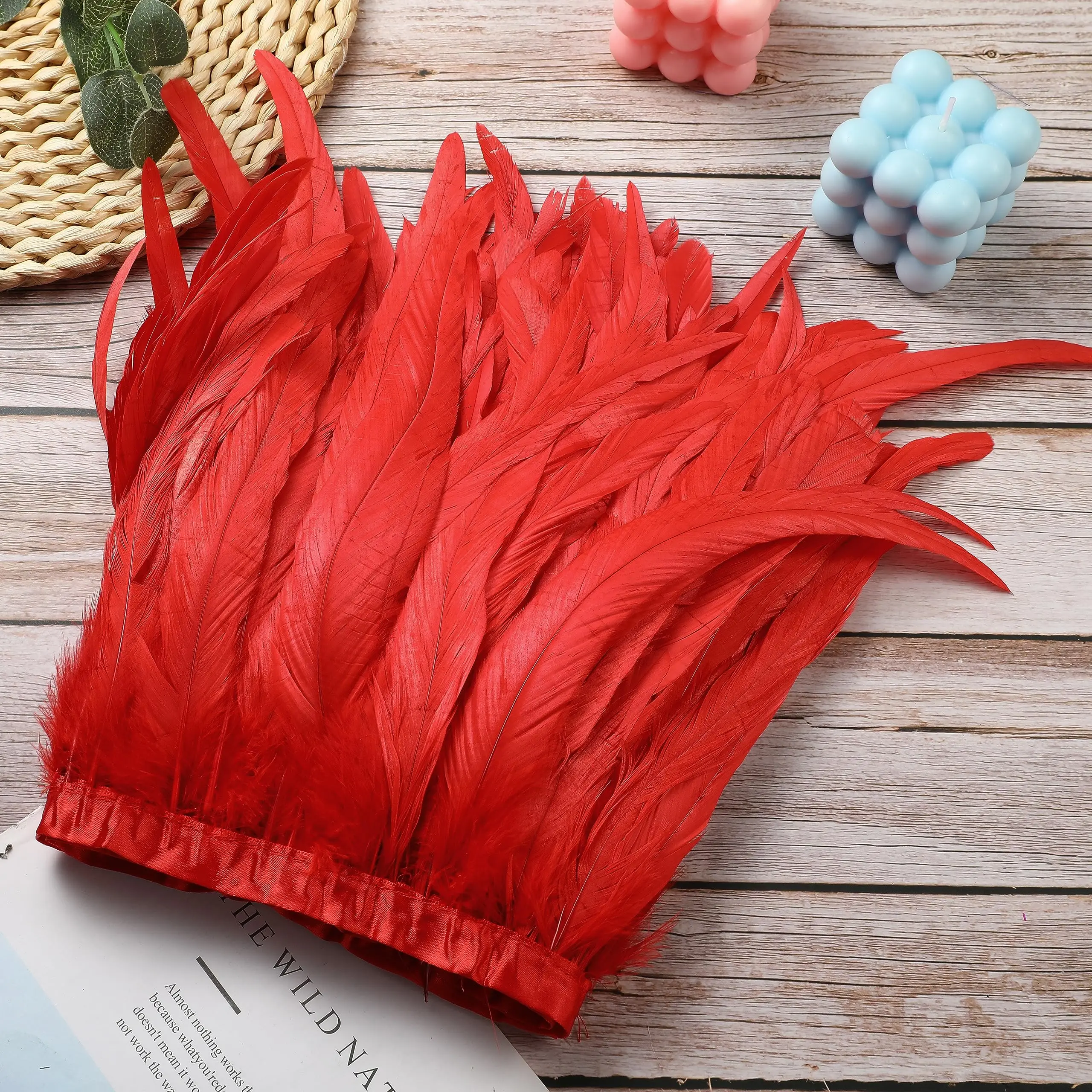 Red Rooster Tail Feathers Trim 1 Meter 20-25cm Natural Feather Fringe for DIY Wedding Dress Crafts Decoration Feathers
Red Rooster Tail Feathers Trim 1 Meter 20-25cm Natural Feather Fringe for DIY Wedding Dress Crafts Decoration Feathers