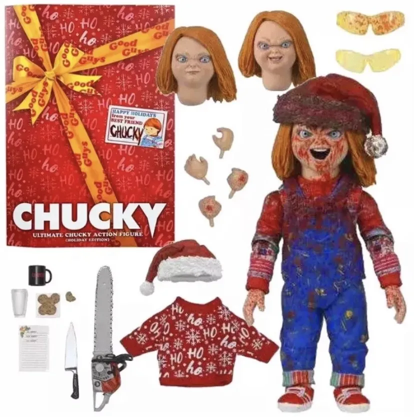NECA Good Guys Christmas Chucky Doll Child's Play Bride Of Chucky Ultimate Chucky Gets Lucky Action Figure Model Toys Doll Gift
NECA Good Guys Christmas Chucky Doll Child's Play Bride Of Chucky Ultimate Chucky Gets Lucky Action Figure Model Toys Doll Gift