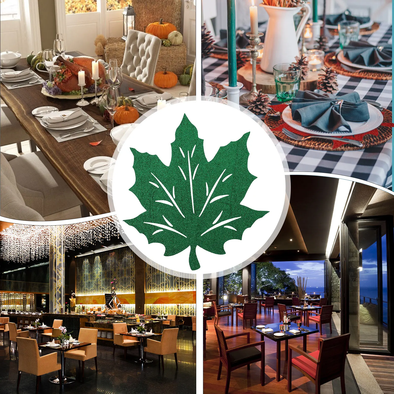 2Pcs Nonwoven Thanksgiving Table Placemats Maple Leaf Design Table Mats Decorative Protection Pads for Family Restaurant Parties 
2Pcs Nonwoven Thanksgiving Table Placemats Maple Leaf Design Table Mats Decorative Protection Pads for Family Restaurant Parties