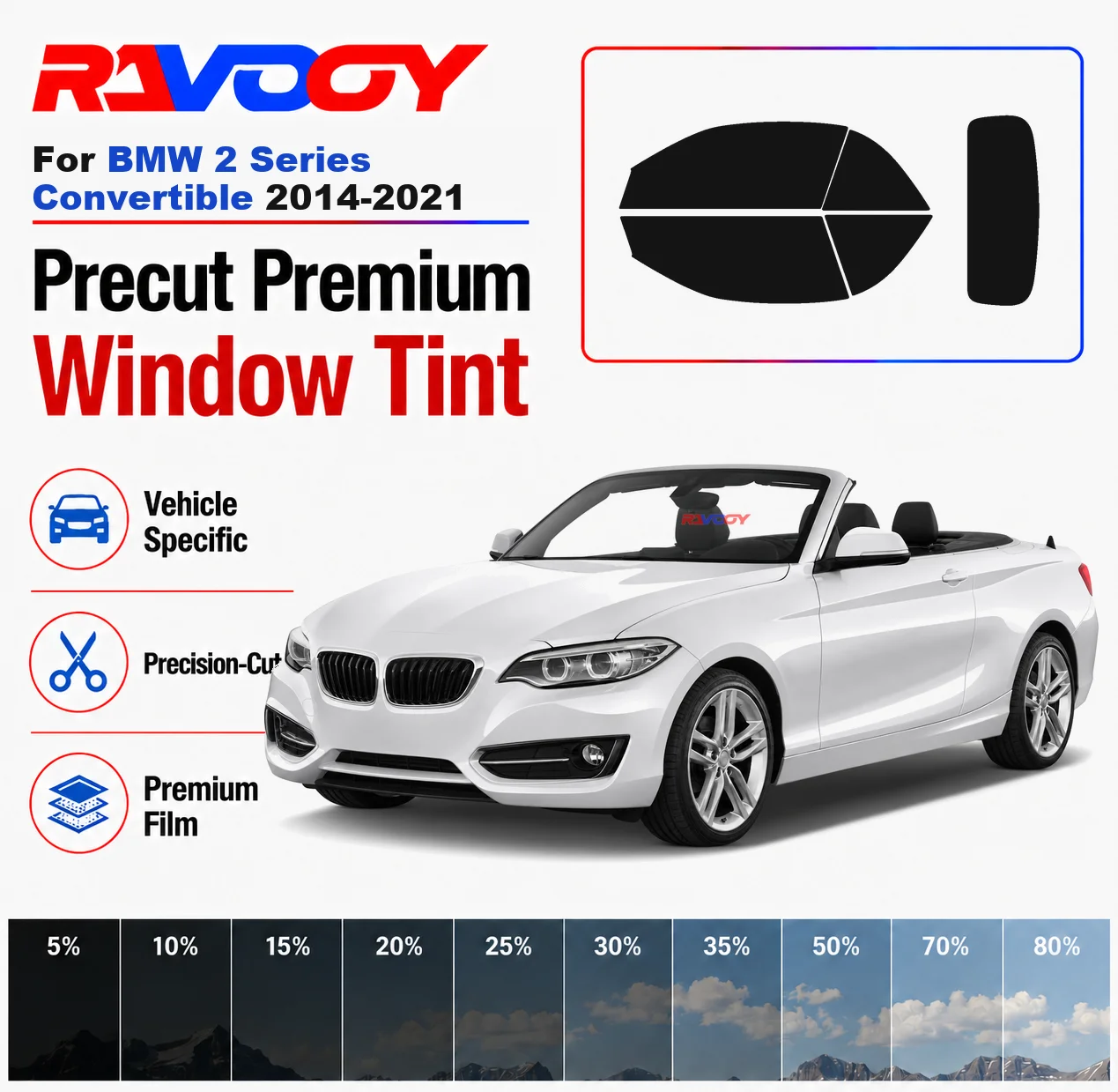 Premium Precut Window Tint Kit Front Rear Windows Rear Windshield For BMW 2 Series Conv 2014-2021 Complete Set Nano Ceramic Film
Premium Precut Window Tint Kit Front Rear Windows Rear Windshield For BMW 2 Series Conv 2014-2021 Complete Set Nano Ceramic Film