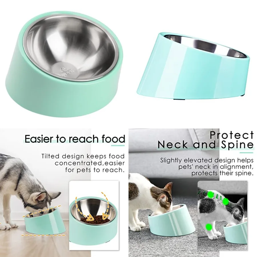 Mess Free 15° Slanted Bowl for Dogs and Cats, Tilted Angle Bulldog Bowl Dog Feeder, Non-Skid and Non-Spill, Easier to Reach Foo
Mess Free 15° Slanted Bowl for Dogs and Cats, Tilted Angle Bulldog Bowl Dog Feeder, Non-Skid and Non-Spill, Easier to Reach Foo