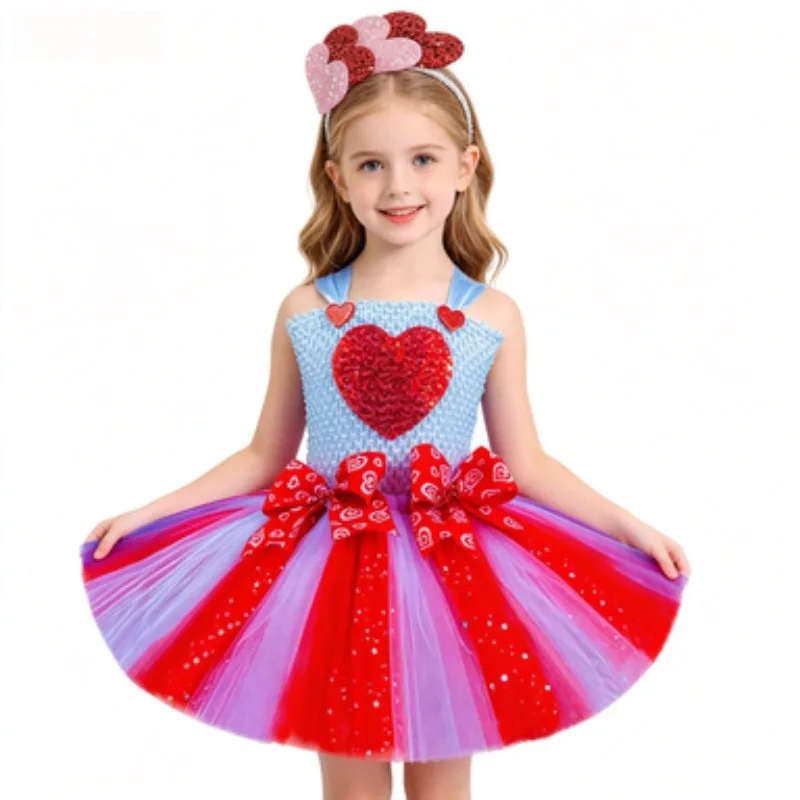 Pink Tulle Tutu Dress for Kids, Sling Tulle Dress Set for Little Girls for Valentine's Day, Outfit for Children's Day Parties
Pink Tulle Tutu Dress for Kids, Sling Tulle Dress Set for Little Girls for Valentine's Day, Outfit for Children's Day Parties
