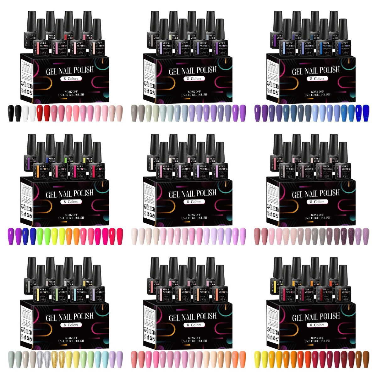 8pc Nail Gel Polish Set Semi Permanent DIY Nail Art Painting Gel Polish Kit For Nails Manicure Design Soak Off UV LED Vernis
8pc Nail Gel Polish Set Semi Permanent DIY Nail Art Painting Gel Polish Kit For Nails Manicure Design Soak Off UV LED Vernis
