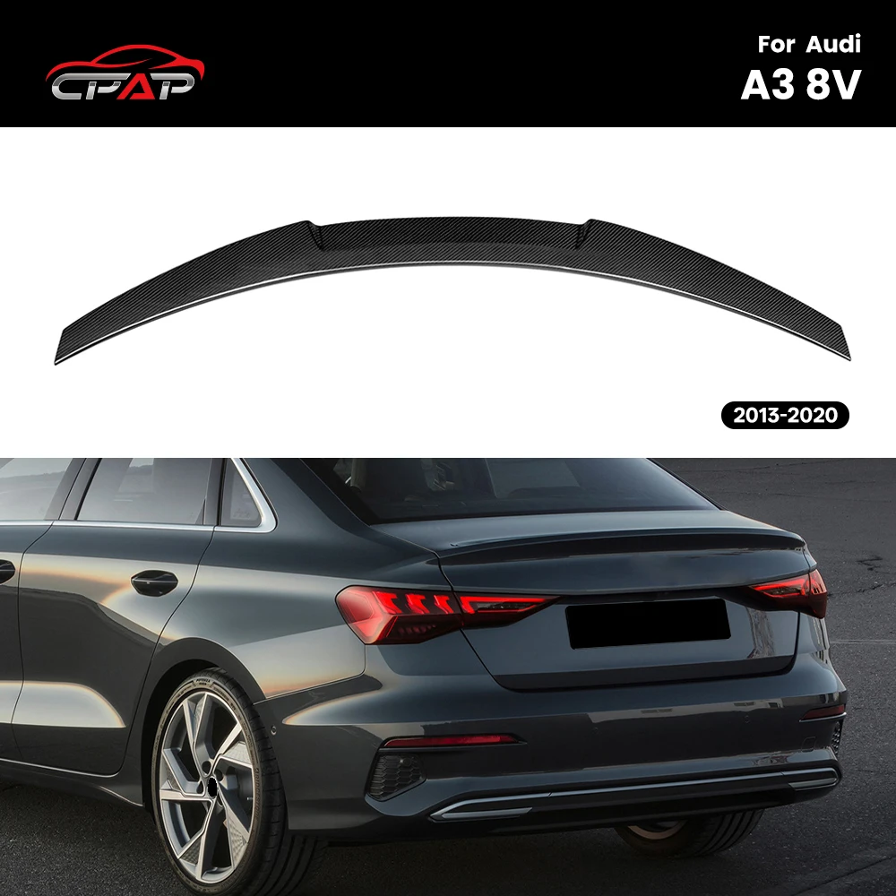 Auto Real Dry Carbon Fiber Rear Trunk Spoiler Boot Wing Car Styling For Audi A3 8V Sedan M4 Style 2013-2020
Auto Real Dry Carbon Fiber Rear Trunk Spoiler Boot Wing Car Styling For Audi A3 8V Sedan M4 Style 2013-2020