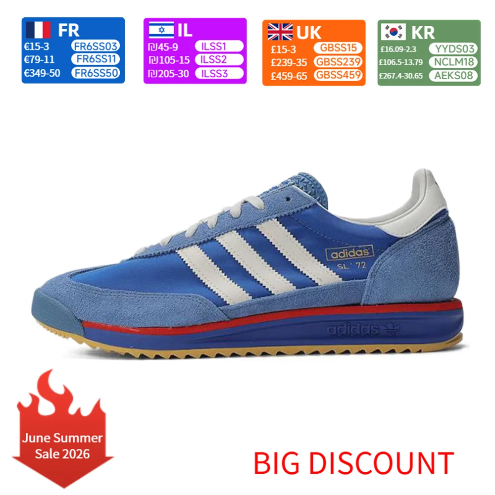 adidas Originals SL72 RS Comfortable and Versatile Slip-Resistant Low-Top Lifestyle Sneakers Unisex Blue and White IG2132
adidas Originals SL72 RS Comfortable and Versatile Slip-Resistant Low-Top Lifestyle Sneakers Unisex Blue and White IG2132