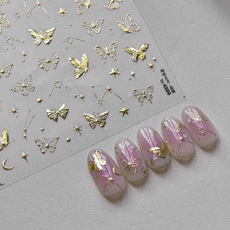 1pcs Hot Stamping Gold Butterfly Nail Stickers For Kids Laser Butterfly Star Moon Stickers DIY DIY DIY Manicure Adhesive Slider
1pcs Hot Stamping Gold Butterfly Nail Stickers For Kids Laser Butterfly Star Moon Stickers DIY DIY DIY Manicure Adhesive Slider