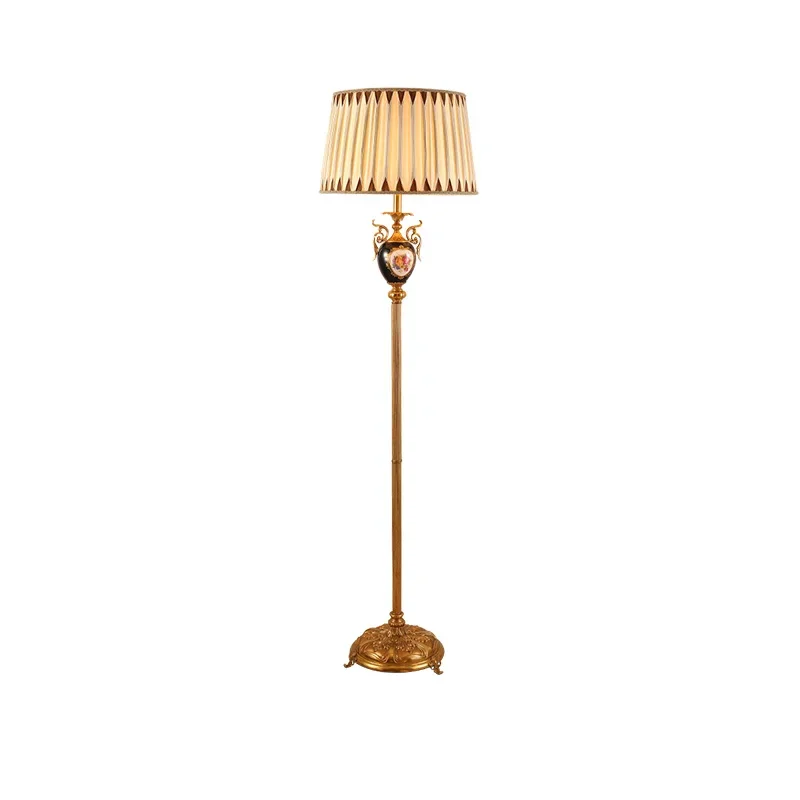 European Living Room Antique Standing Lighting Fabric Lamp Shade French Style Classic Brass Floor
European Living Room Antique Standing Lighting Fabric Lamp Shade French Style Classic Brass Floor