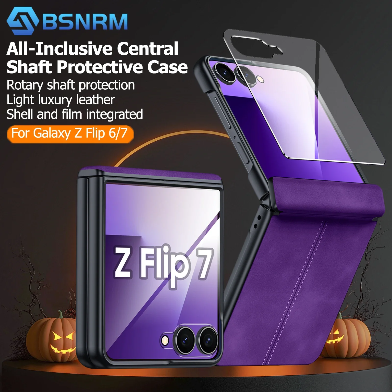 Подарки на Хэллоуин, защитная пленка для экрана, защита шарниров, ультратонкий матовый чехол для телефона из искусственной кожи для Galaxy Z Flip 6/7FE, чехол-Purpl
Подарки на Хэллоуин, защитная пленка для экрана, защита шарниров, ультратонкий матовый чехол для телефона из искусственной кожи для Galaxy Z Flip 6/7FE, чехол-Purpl