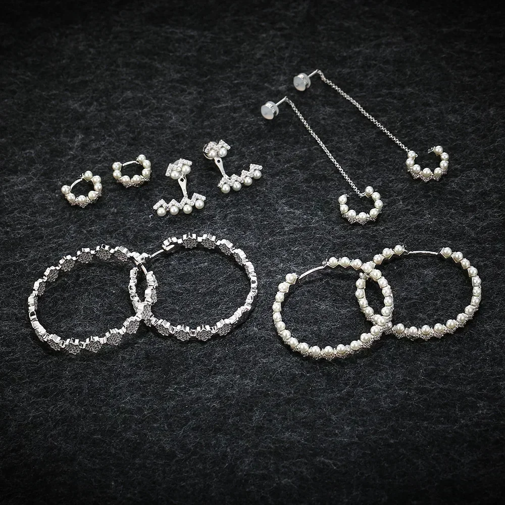 LI KI High Quality 925 Silver Bar Wave Pearl Earrings Multicolor Jewelry Gifts For Friends Factory Direct
LI KI High Quality 925 Silver Bar Wave Pearl Earrings Multicolor Jewelry Gifts For Friends Factory Direct