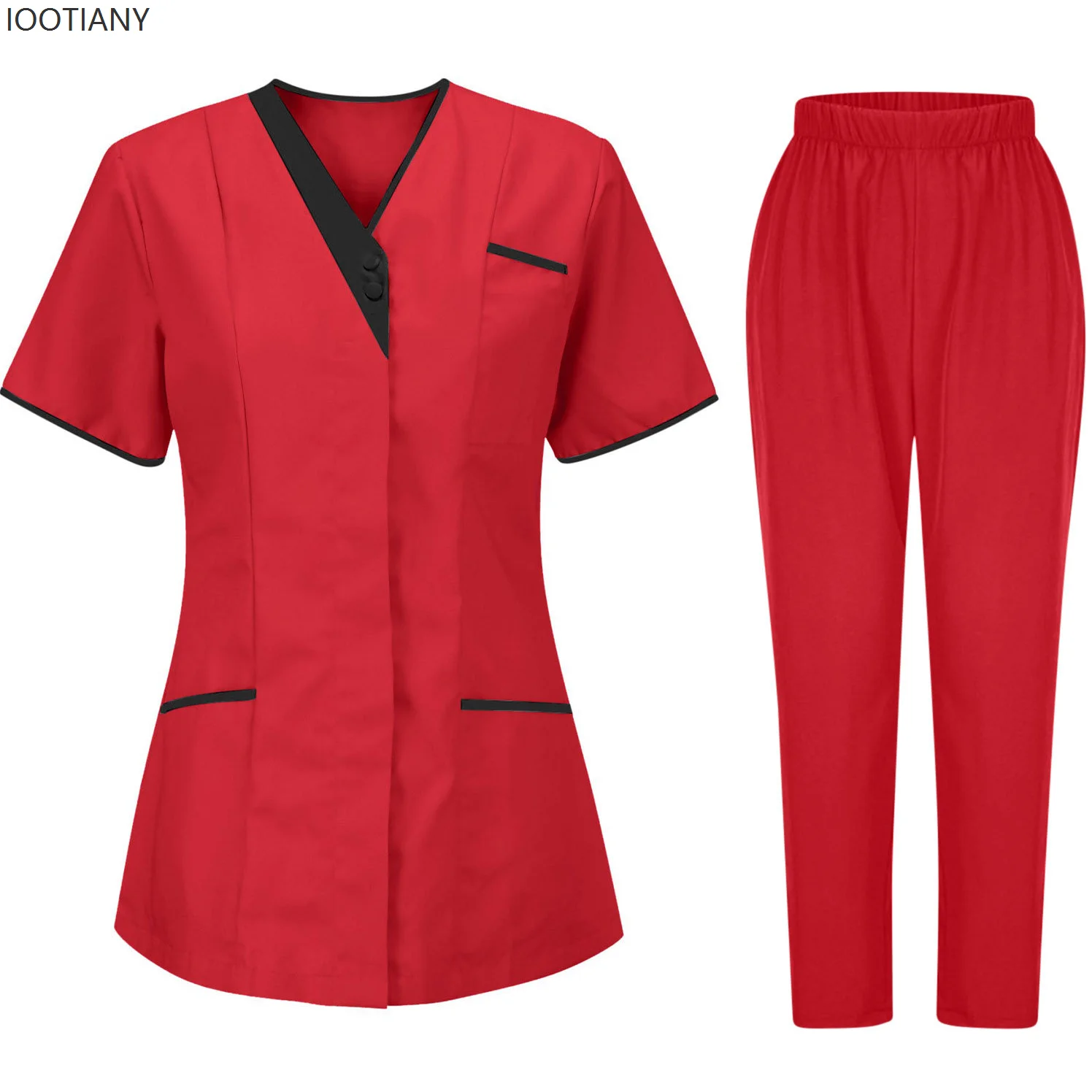 Beauty Salon Doctor Short Sleeved Shirt Workwear V Neck Female Nurse Cosplay Work Uniform Fashion Solid Colour Pockets Tops
Beauty Salon Doctor Short Sleeved Shirt Workwear V Neck Female Nurse Cosplay Work Uniform Fashion Solid Colour Pockets Tops