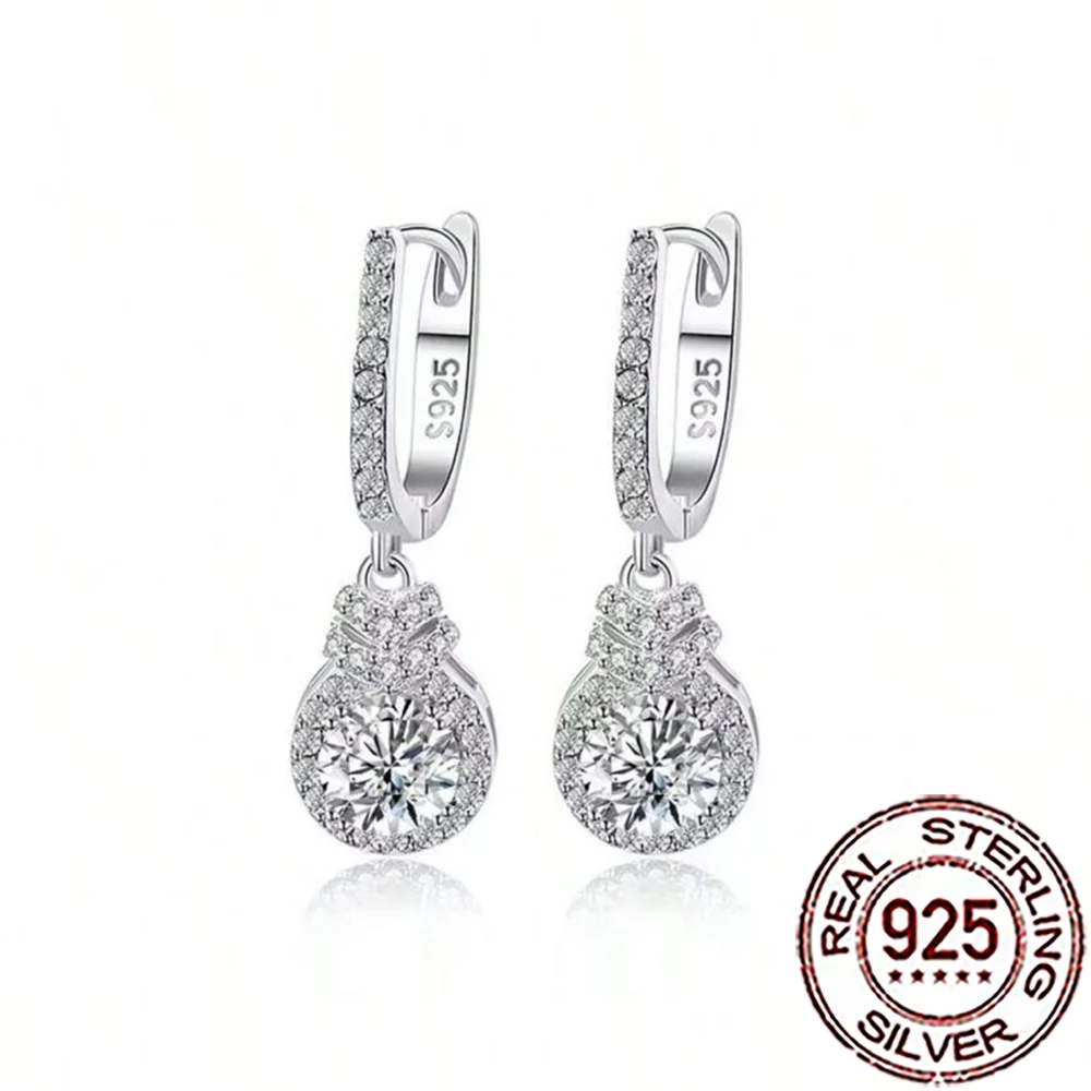 CWWZircons Sterling Silver 925 Luxury Clear White Cubic Zircon Round Dangle Hoop Earrings for Women Wedding Party Jewelry SE137
CWWZircons Sterling Silver 925 Luxury Clear White Cubic Zircon Round Dangle Hoop Earrings for Women Wedding Party Jewelry SE137