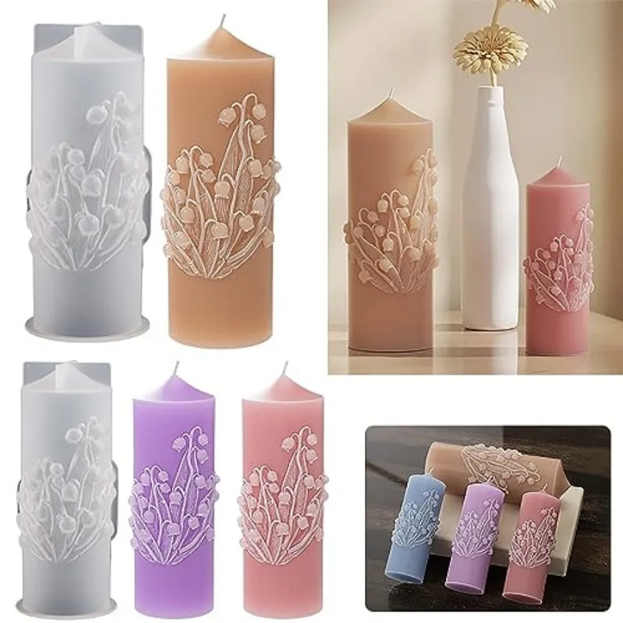 2 Pack Bell Orchid Cylinder Candle Mold - Resin Casting Silicone Mold for Home Decor and 3D Animal Candle Making
2 Pack Bell Orchid Cylinder Candle Mold - Resin Casting Silicone Mold for Home Decor and 3D Animal Candle Making