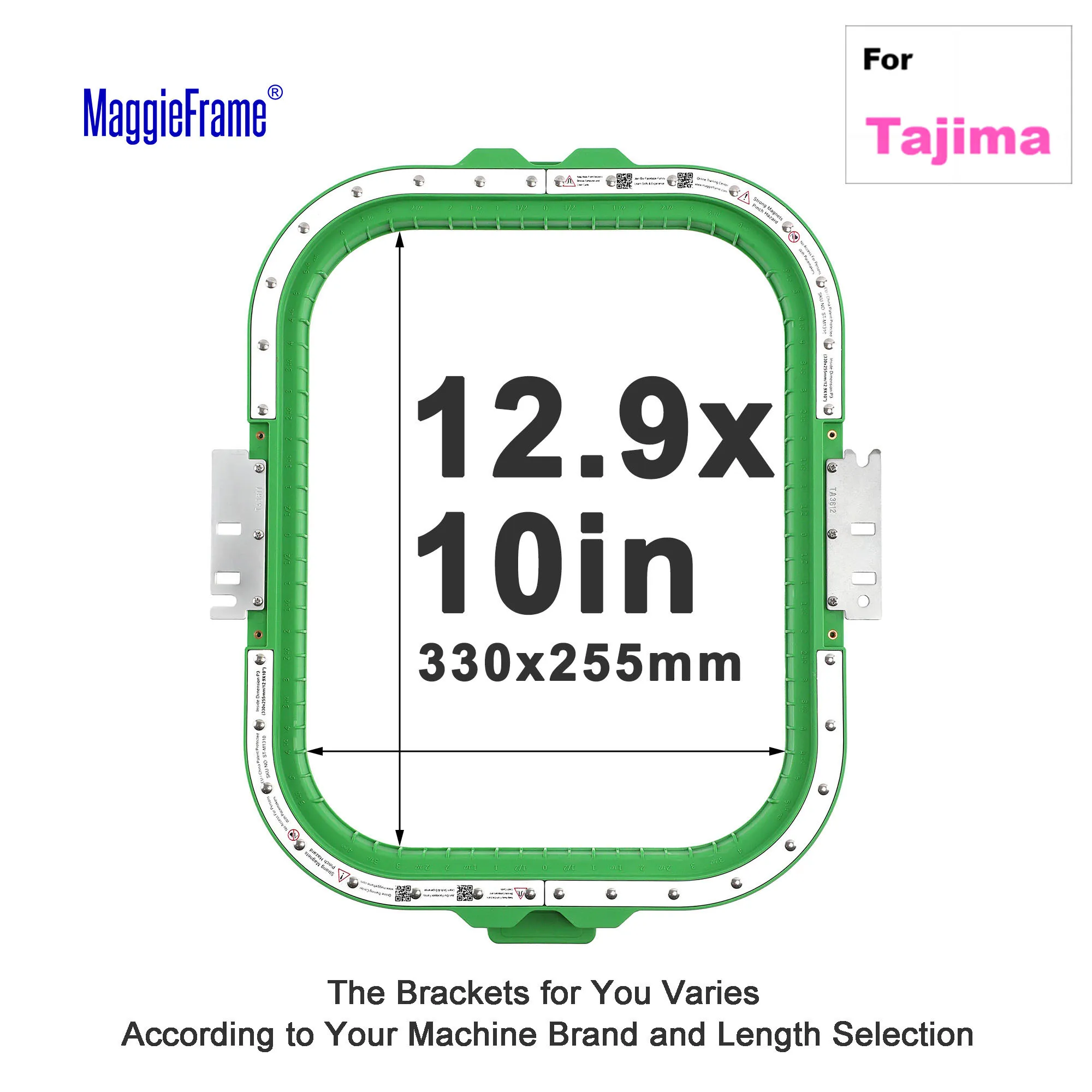 MaggieFrame Magnetic Hoop 12.9"x10" | 330x255mm for Tajima Embroidery Machine Mighty Hoop Embroidery hoops
MaggieFrame Magnetic Hoop 12.9"x10" | 330x255mm for Tajima Embroidery Machine Mighty Hoop Embroidery hoops